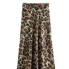 TRAFZA 2024 Women Fashion Leopard Print Skirt Vintage High Waist Midi Skirts Elegant Women Summer Casual Streetwear Skirt