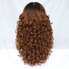 Latisha 13X6 HD Synthetic Lace Front Wigs Curly Pre Plucked Lace Frontal Wig with Bangs for Women Highlight with Babyhair 24Inch