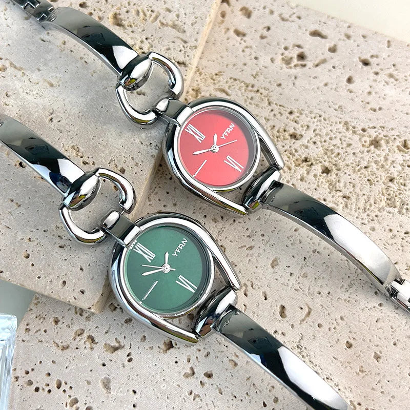 Minimalist Niche Women's Quartz Wrist Watches Stainless Steel Strap Small Dial Fashionable Exquisite Quartz Watch for Women
