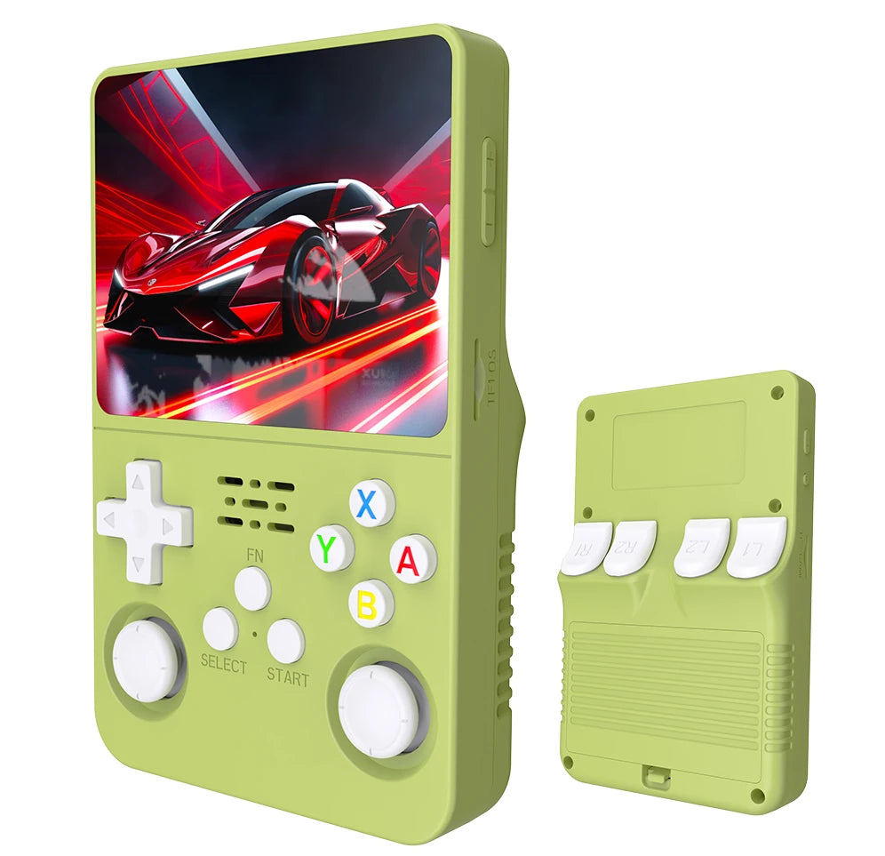 Green R36S Retro Handheld Video Game Console Linux System 3.5Inch IPS Screen R35s Pro Portable Pocket Video Player 64G 128G 256G