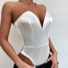 Jumpsuit Women Short Bodysuit smooth monkeys Lingerie Elegant Party overalls luxury Sexy Evening Dresses open back Off Shoulder