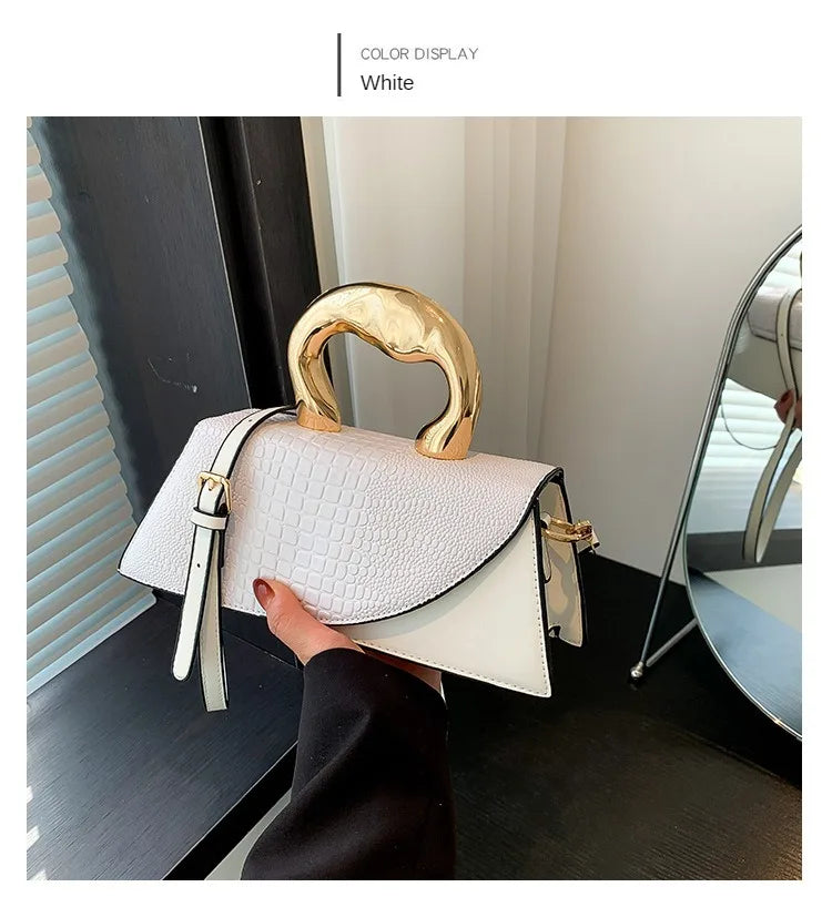 Solid Alligator PU Shoulder and Crossbody Bags Personality Designer Style High Quality Hand Bags for Women 2024 Fashion Hot Sale