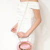 Women Acrylic Clutch Box Handbag Metal Handle Evening Bag Trendy Ladies Shoulder Crossbody Purse for Wedding Prom Cocktail Party