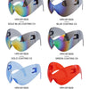 Y2k Oversized Sports Sunglasses Women 2000's Wrap Around Shield Goggle Men 2024 Luxury Brand Trends Punk Sun Glasses Male Oculos