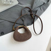 LEFTSIDE Mini PU Leather Saddle Shoulder Bag for Women 2024 Winter New Trend Y2K Handbags and Purses Females Crossbody Bags
