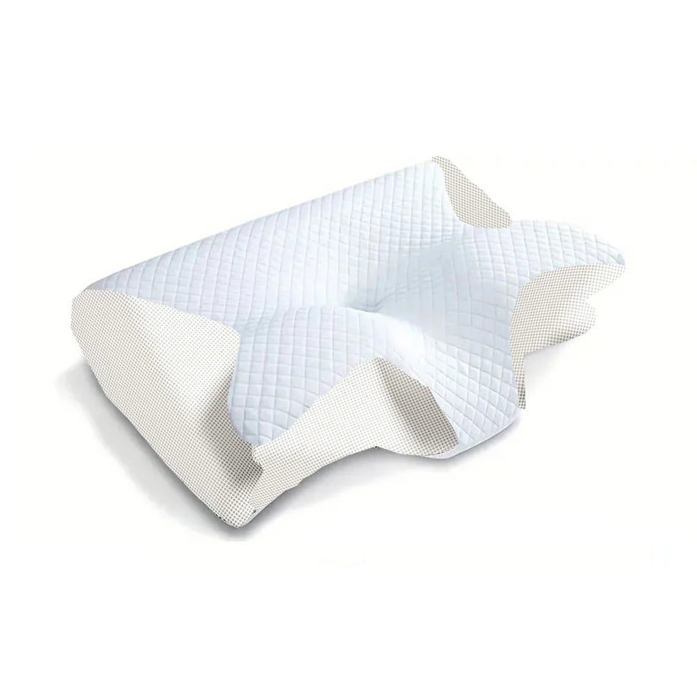 1 Stück Memory Foam Nackenstützkissen, 2-in-1 Ergonomisches Konturkissen für Nackenschmerzen, Konturierte Stützkissen, Nackenkissen