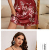 Large Size 3XL 4XL 5XL Female Nightgown Sexy Suspender Nightdress Pink Chemise Sleepwear Bathrobe Loose Satin Home Dressing Gown