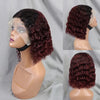 10-16 Inches 200% Density Water Wave Bob Human Hair Wigs  Short Deep Curly Brazilian Remy Human Hair Wigs for Black Women