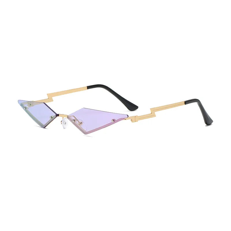 UV400 Trendy Tassel Sunglasses Fashion Retro Rimless Sun Glasses Steampunk Sunglasses Shades Funny Clouds Shaped Eyeglasses