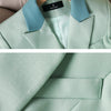 New Spring Autumn Green White Women Slim Blazer Long Sleeve Single Breasted Office Ladies Business Work Wear Formal Jacket Coat