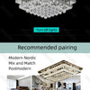 Modern Luxury Crystal LED Chandelier For Living Room Bedroom Dining Room Kitchen Ceiling Lamp Silver Chrome Remote Control Light