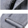 Summer Elastic Men's Jeans Fashion Gray Comfortable Business Straight Stretch Cotton Casual Denim Pants Brand Male Thin Trousers