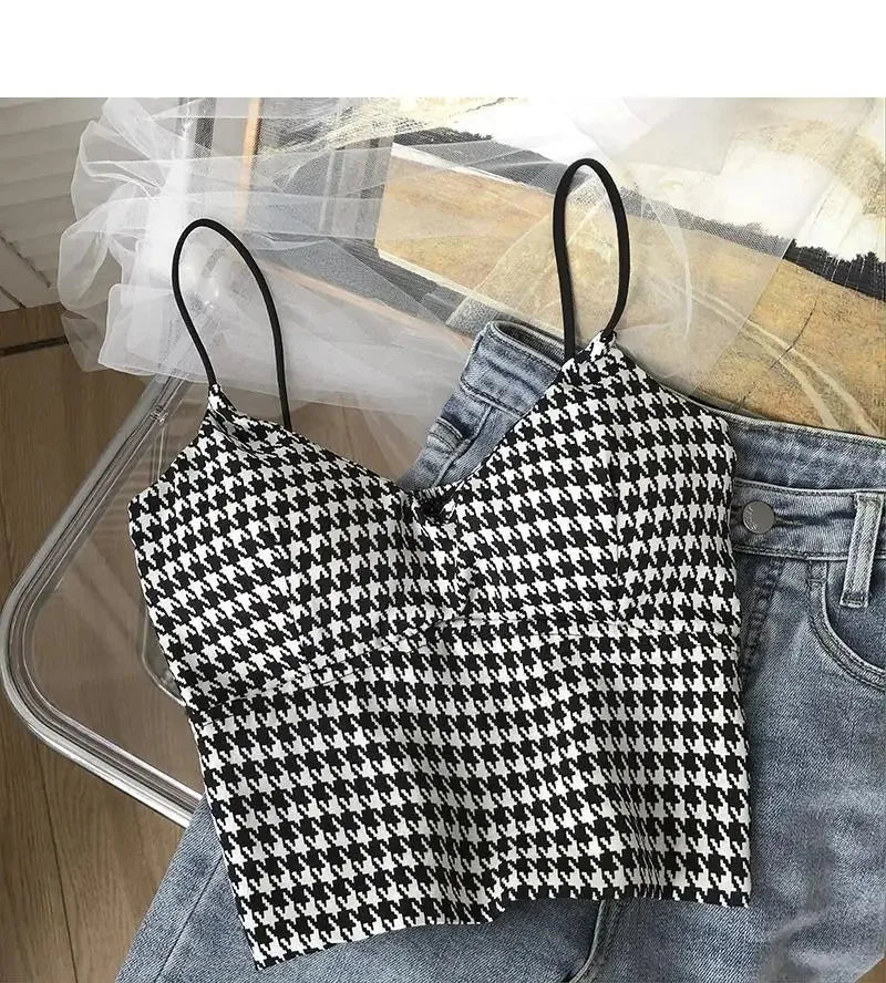 Crop Top Women Sexy Wireless Push Up Padded Tank Top Slim Was Thin Sports Summer Camisole 2023 New