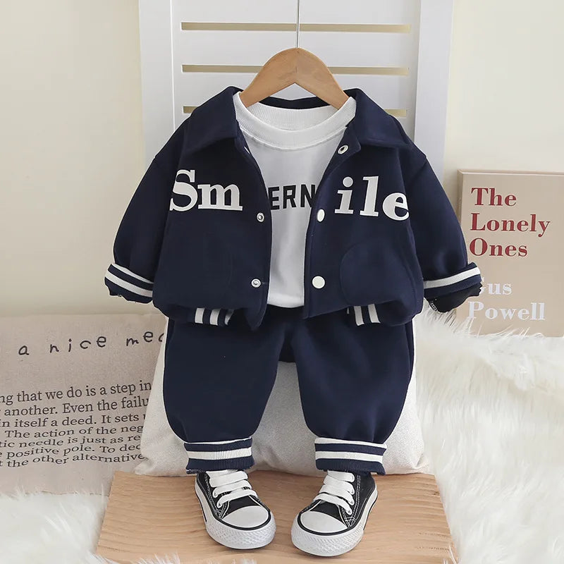 Baby Boys Clothes Sets Spring Autumn Toddler Fashion Cotton Coats Pants 2pcs Tracksuits For Bebe Infants Sports Suits Outfits 2Y