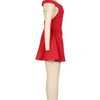 Fashion Halter A-line Deep V Off Shoulder Backless Birthday Women Red Mini Dress Sleeveless Ruched Princess Party Bodycon Robe