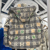 2023 European Station Winter New Down Jacket Women's Warm Fashion Short Color Patchwork Graffiti thick White Duck Down Coa