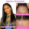 Glueless Wig Human Hair 6X4 5X5 Pre Cut Lace Closure Human Hair Wigs Brazilian Ready To Wear Straight Lace Wig Human Hair 180%