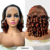 100% Indian Hair Bouncy Curly Loose Wave 13x4 HD Lace Front Wig Ombre Double Drawn Curl Wig 250% Density Glueless with Baby Hair