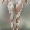 Sexy Crystal High Stretch Bodycon Long sleeve Jumpsuit Women Celebrate Nightclub Party club Performance Costume Stage Wear