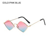 Square Polygonal Women Sunglasses 2025 Vintage Brand Diamond Rhombus Ladies Sun Glasses Men Female Fashion UV400 Shades Eyewear