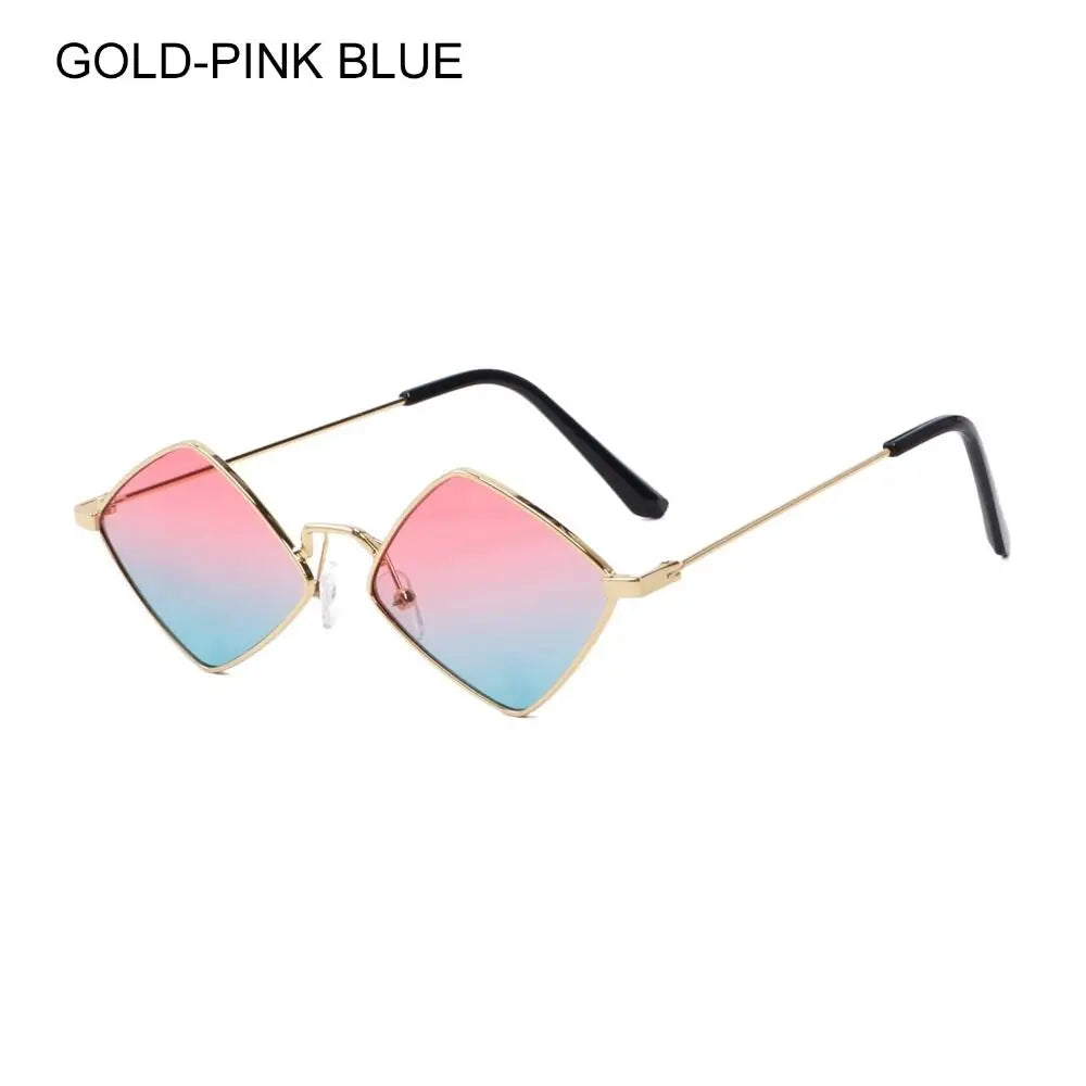Square Polygonal Women Sunglasses 2025 Vintage Brand Diamond Rhombus Ladies Sun Glasses Men Female Fashion UV400 Shades Eyewear