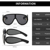 New Fashion Personality Hip Hop Cool Cyberpunk Sunglasses with Large Frame UV400 Anti UV Eyeglasses Oculos De Sol Feminino