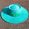 Fedora hat nubuck leather elastic webbing concave top wide brim hat for men and women autumn and winter hat  sombrero hombre