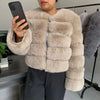 Damenmode Kunstpelzmantel superheiß Herbst Winter Damen kurze Kunstfuchsjacke flauschig hohe Qualität 7XL Damen Pelzmäntel