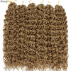 Beach Curl Crochet Hair Gogo Curl Crochet Hair 18 Inch Ombre Brown Blonde Bug Ginger T30 Synthetic Deep Wave Twist Crochet Braid