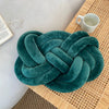 Inyahome Handmade Knot Throw Pillows for Couch Soft Decorative Knotted Comfort Pillow Cushion for Home Sofa Bedroom Decor Blue