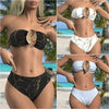 Bikini Swimsuit 2025 New Sexy Slim Fit Backless Swimsuit Hanging Neck Small Lace Split Swimsuit