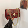 Luxury Purple Women's Single Shoulder Bag Pu Leather Ladies Bag Femme Designer Handbag Purse Flap Messenger Bag Brand Sac A Main