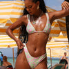 Bikini Women Swimsuit 2025 New Solid Print Sling Bikinis Set Sexy Thong Swimwear Summer Two Piece Beachwear Bathing Suit Female