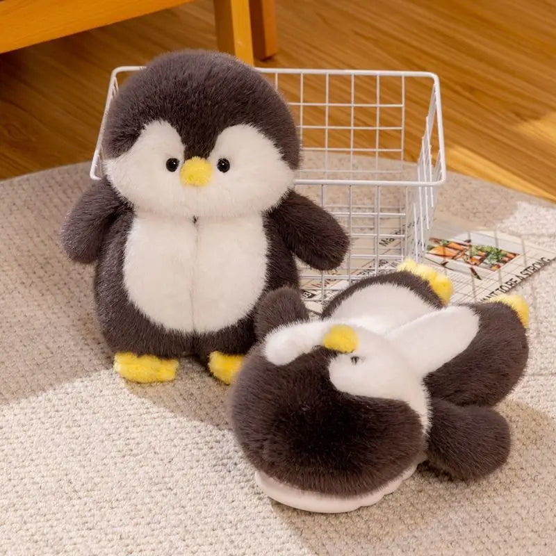 Funny Fuzzy Penguin Slippers Girls Novelty Indoor Shoes Women Soft Furry Slippers Female Plush Home Shoes Animal Flip Flops