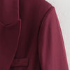Elegant Blazers Women Office Wear Burgundy Long Blazer 2025 New Spring Casual Loose Suit Jackets Long Sleeve Business Outerwear