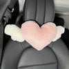 Love Wings Car Headrest Plush Love Neck Pillow Heart-Shaped Plush Style for Your Car Seat Car Accessories
