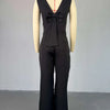 Two Piece Sets Women Pant Set Sleeveless V Neck Casual Pants Y2k Tops Wide Leg Long Pants High Waist Elegant Party Streetwear