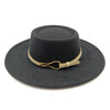 Women's Pearl Chain Fedora High Fashion with Pearl Pins Bump Cap Black White Autumen Winter Ladies Fedoras Wide Brim Girl Hat