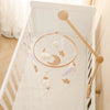 Baby Crib Mobile Bed Bell Rattle Toys Wooden Crochet Stars Pendant Bed Bell Toys Newborn Comfort Crib Bracket Hanging Toys Gifts