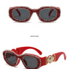 Fashion Square Sunglasses for Women Rectangle Brand Shades Sun Glasses Bling Diamond Eyeglasses Uv400 Glittering Accessories