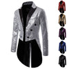 Men's Suit Round Sequin Button Tuxedo Stage Show Wedding Host Dance Festival Celebration Dinner Casual Men's Wear Men's Coat