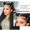 Deep Wave Frontal Wig Human Hair 13x4 Curly Human Hair Wig Transparent  Lace Wig 13x6 Water Wave Wigs 180 Density