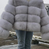 2025 MAOMAOKONG Natural Real Fox Fur Coat Women Winter Long Sleeve Luxury Raccoon Fur Jackets Thick Top Female Furry Coat Vest