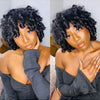 250% Bob Bouncy Curly Human Hair Wigs Loose Bouncy Rose Curly Wigs With Bangs Brazilian Remy Hair Machine Made Wig for Women