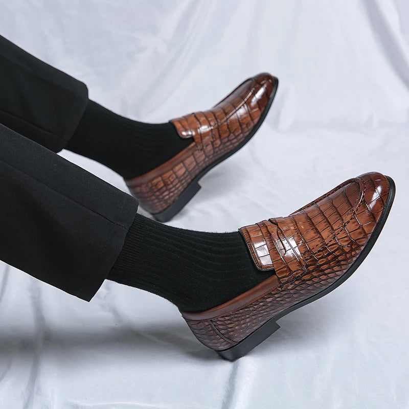 High Quality Leather Shoes Men British Style Wedding Business Brogue Shoes For Men Size 48 Men's Dress Shoes Formal Leather Male