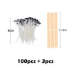 103pcs Waxed Cotton Candle Wicks Set with Stand Original Smokeless Candle Wicks Soy Oil Wax Core Woven Making Candles Supplies