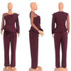 Spring 2 Pieces Set for Woman Pearl Top with Sleeves Pants Suit Women Outfit Elegant Classy Evening Wholesale Dropshipping