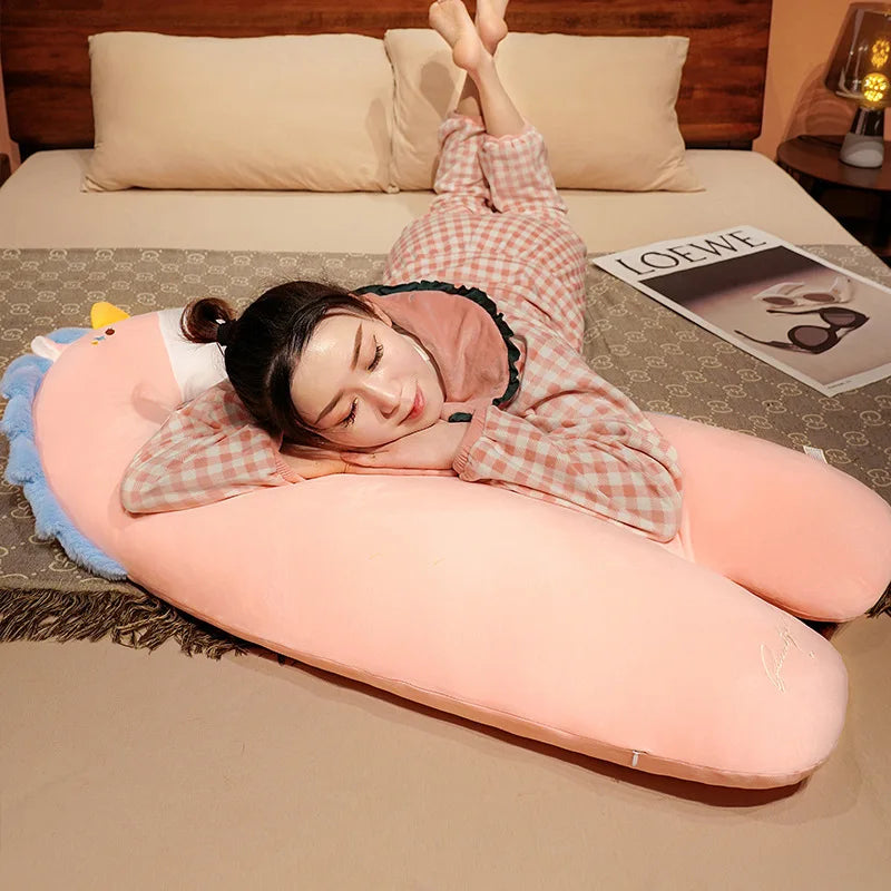 Big Stuffed Animal Plush Giraffe Pillow Cute Large Long Crocodile Toy Kawaii Dinosaur Baby Bed Surround Washable Decor Cushion