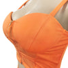 Sexy Solid Color Women's 2-Piece Slim Fit Open Back Zipper Tank Top+High Waist Trouser Set Amazing Bust Wrapping Street Clothing