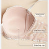 FINETOO Sexy Lace Bra Women 1/2 Cup Underwire Bras Ladies Push Up Underwear Trendy Floral Brassiere Female Comfortable Intimates